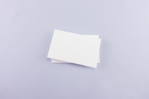 Blank business card, postcard with soft shadows. - Photo, Image