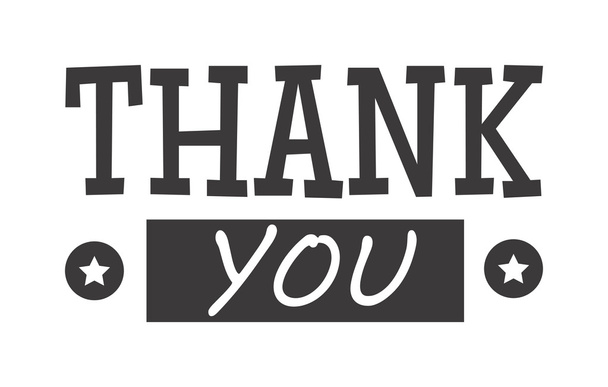 Thank you text vector badge - Vettoriali, immagini
