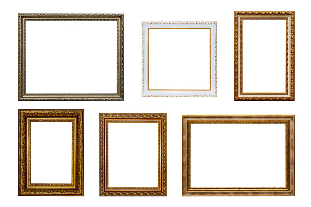Picture frames. Isolated. White background. - Photo, Image