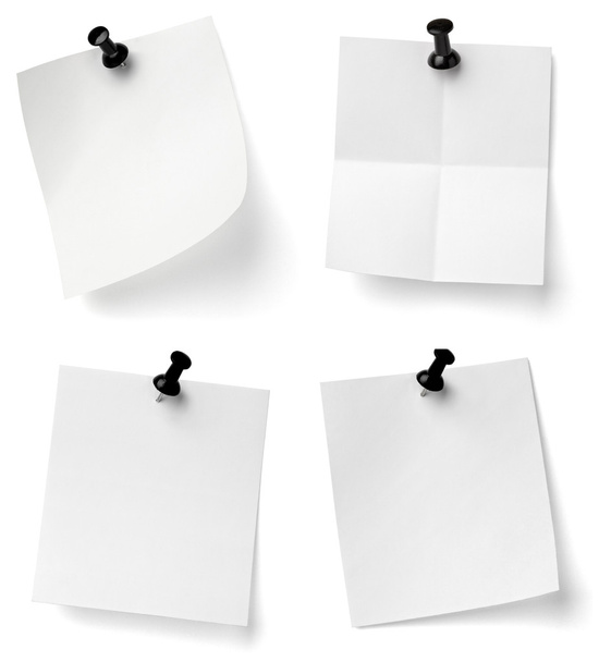 Pin und Notizpapier Bürogeschäft - Foto, Bild