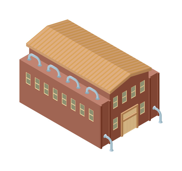 Isometric building vector illustration - Vector, Image