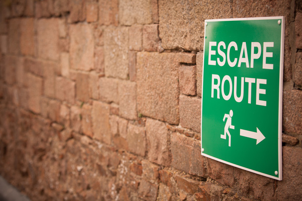 Escape route indicator - Foto, afbeelding