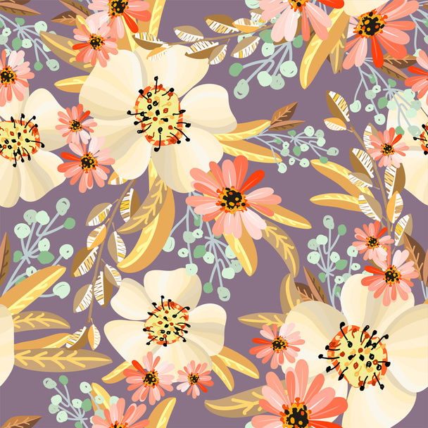 Seamless floral background. - Vector, Image