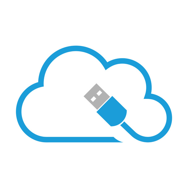 Cloud computingu, Wolke, Usb Port, Usb - Vektor, obrázek