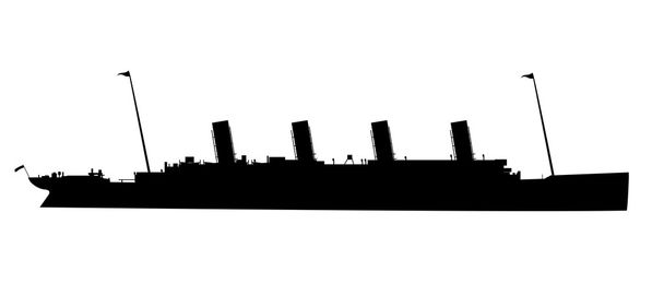 La silueta del Titanic
 - Vector, imagen