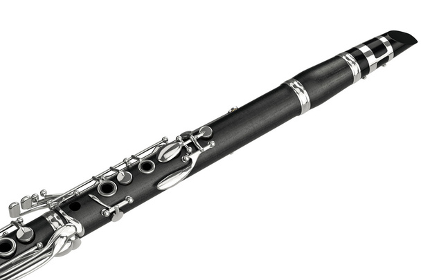 Clarinet woodwind instrument, close view - Photo, image