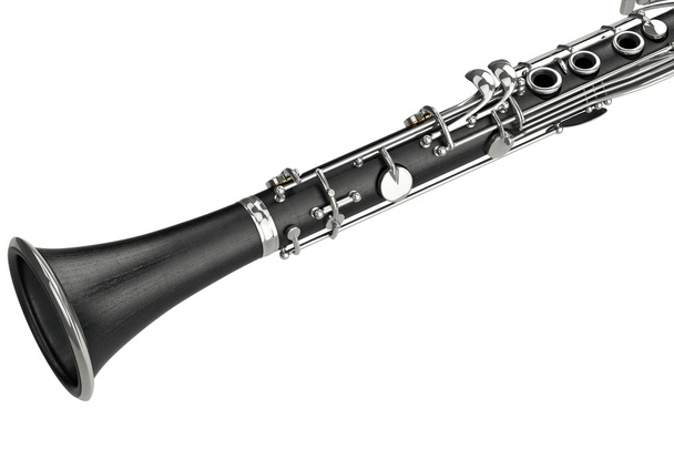 Clarinet musical equipment, close view - Photo, image