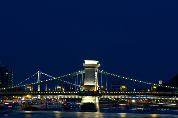 Bridges of Budapest by night - Photo, Image