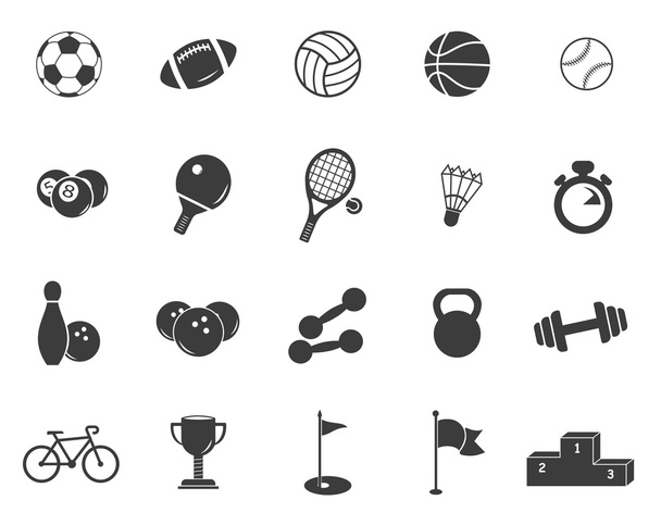 Sports set icons - Vector, afbeelding