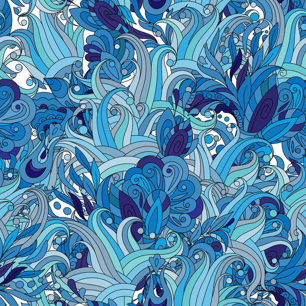 Seamless pattern background with abstract ornaments. Hand draw illustration - Vetor, Imagem