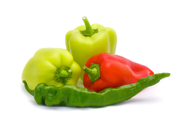 The few peppers on a white background - Photo, Image