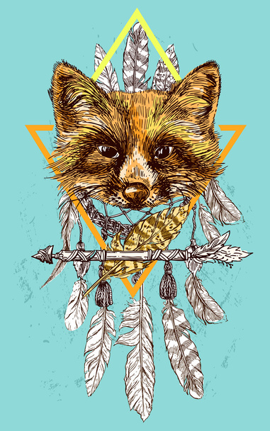 sketch of fox - Vecteur, image