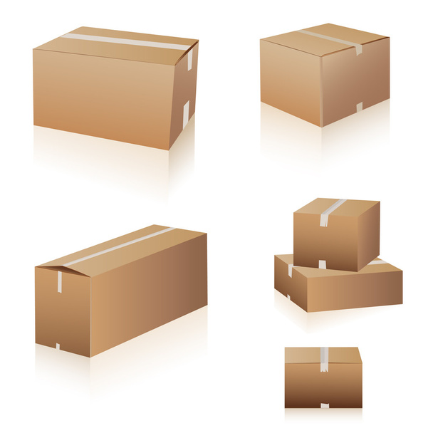 Shipping Boxes - Διάνυσμα, εικόνα