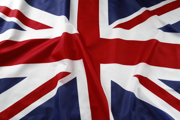 波状の英国旗 - 写真・画像