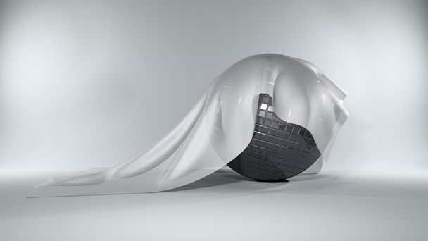 Mirrorball coperto da un panno di seta
 - Foto, immagini