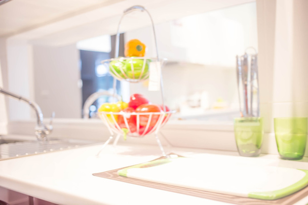 Blur δωμάτιο κουζινών του φόντου - Φωτογραφία, εικόνα