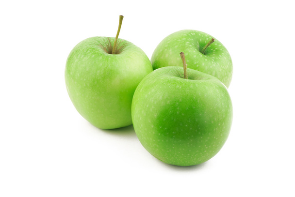 Três maçãs verdes
 - Foto, Imagem
