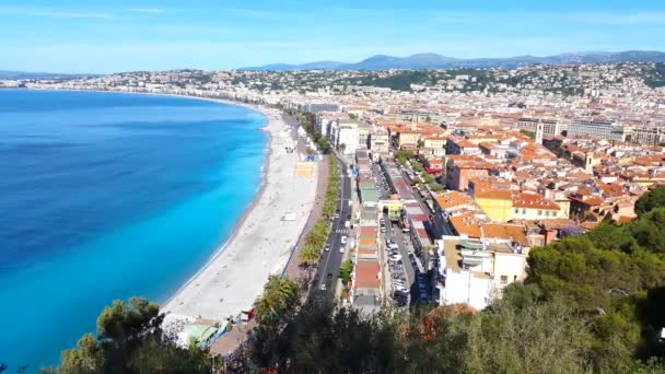 Strand in schöner, französischer Riviera - Filmmaterial, Video