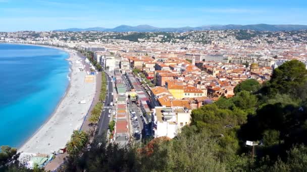 Παραλία σε Νίκαια, γαλλική Ριβιέρα - Πλάνα, βίντεο