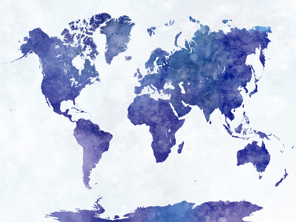 World map in watercolor  - Photo, Image