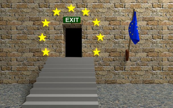 Illustrazione per lasciare l'Unione europea
 - Foto, immagini