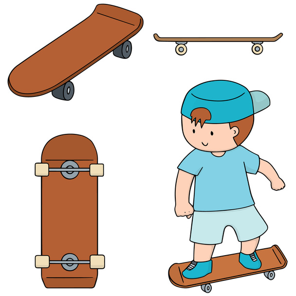 Vektor-Set von Skateboard - Vektor, Bild