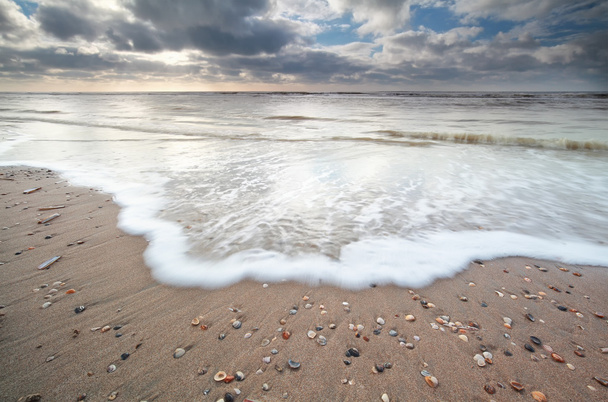Noordzeekust en mooie hemel - Foto, afbeelding