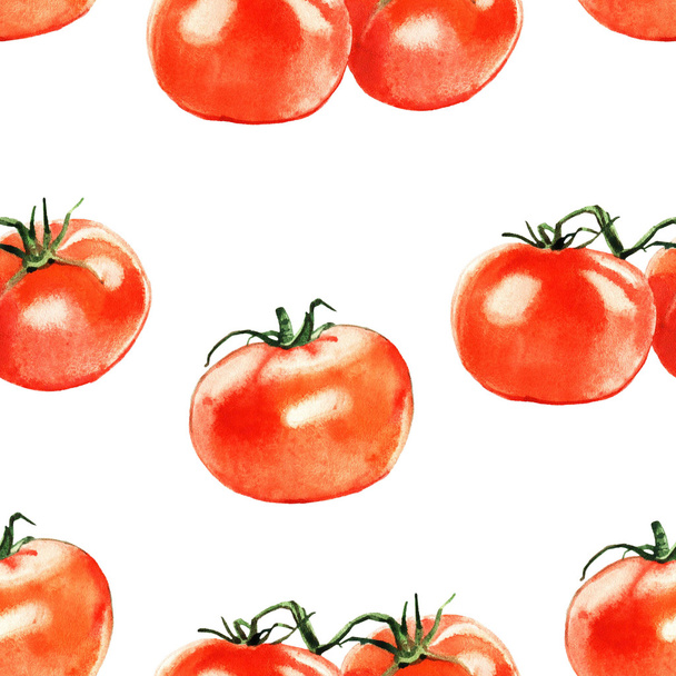 Watercolor tomato illustration - 写真・画像