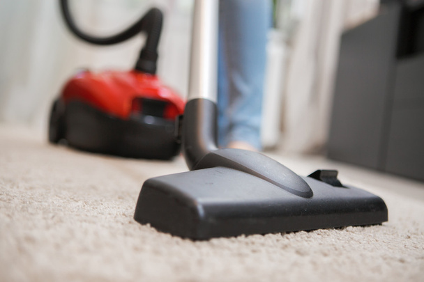 Black vacuum cleaner brush closeup - Фото, изображение