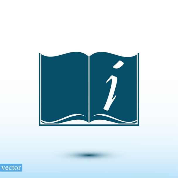 open book flat icon - Vektor, Bild