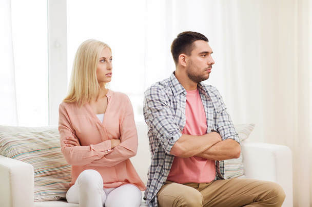 unhappy couple having argument at home - Photo, Image