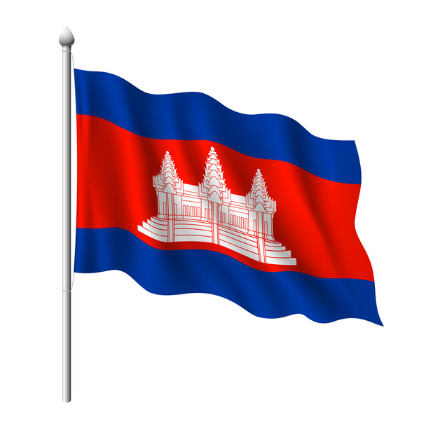 σημαία της Καμπότζης - Διάνυσμα, εικόνα