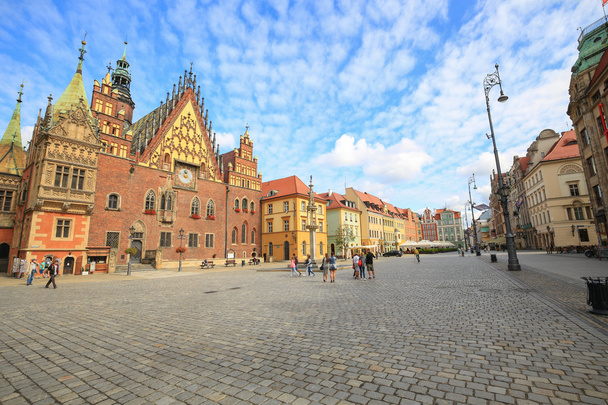 Vista del mercado en Wroclaw, Polonia
 - Foto, imagen