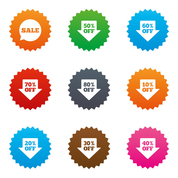 Sale discounts icons.   - Vector, Image