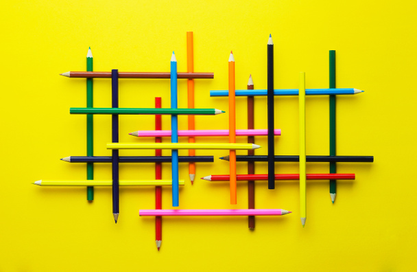 renkli boya kalemi topluluğu  - Fotoğraf, Görsel