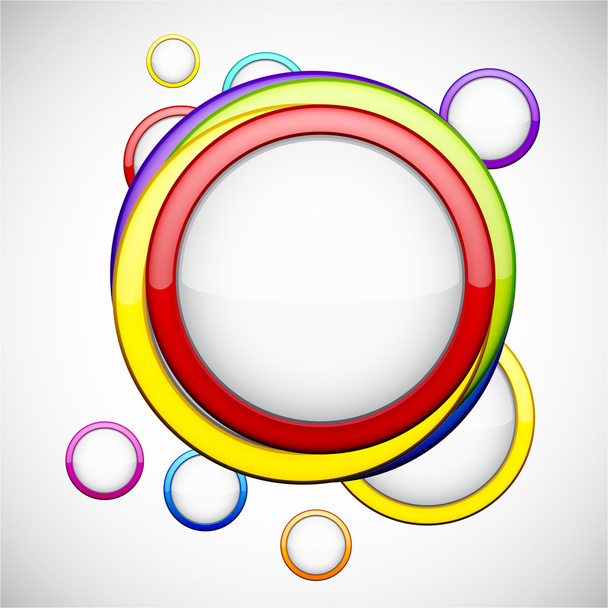 Colorful background with glossy circles. - Vector, Image