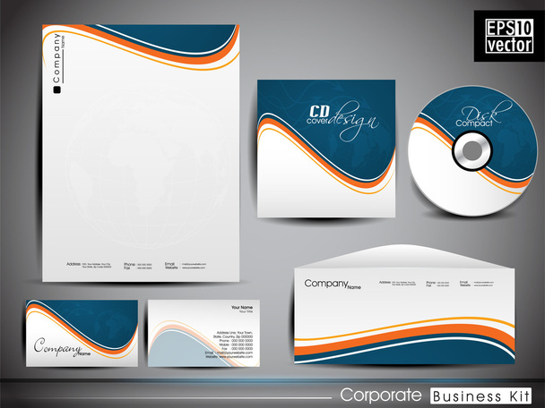 Professional corporate identity kit or business kit with artisti - Vector, afbeelding