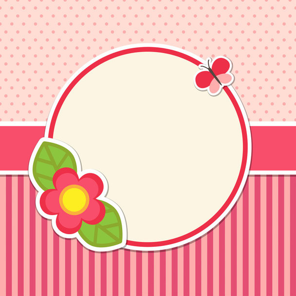 Frame with flower - Vector, afbeelding