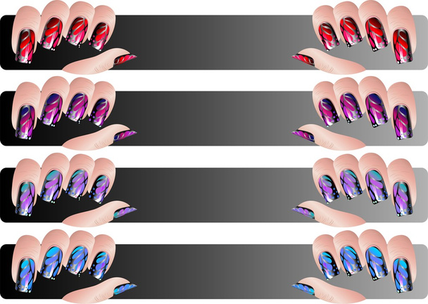 Manicure banners - Vector, Image
