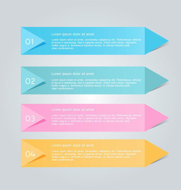 Business infographics template for presentation, education - Vector, imagen