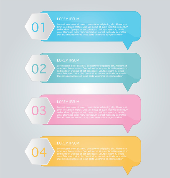 Business infographics template for presentation, education - Вектор, зображення