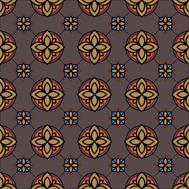 Medieval book miniature seamless pattern. Can be used for web, print and book design, home decor, fashion textile, wallpaper. - Vecteur, image