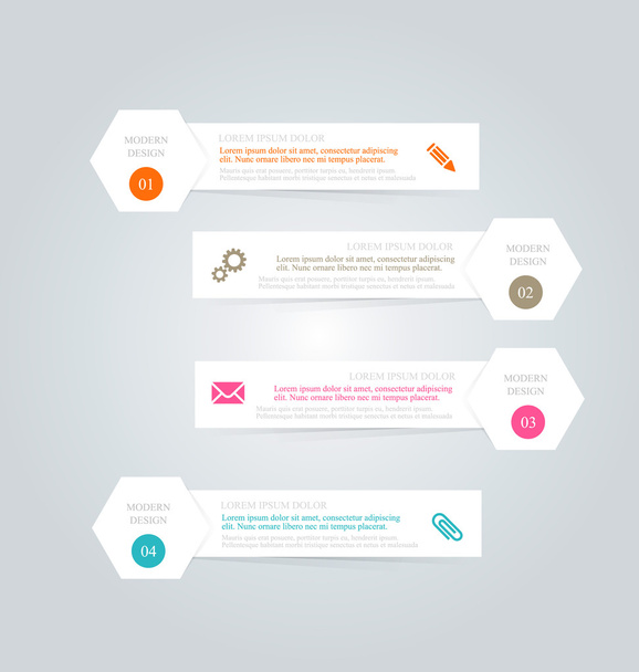 Business infographics template for presentation, education - Vector, Image