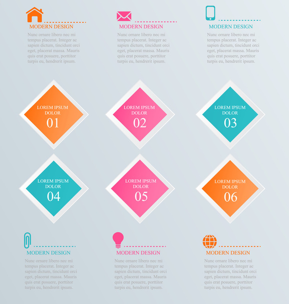Business infographics template for presentation, education - Vektor, Bild
