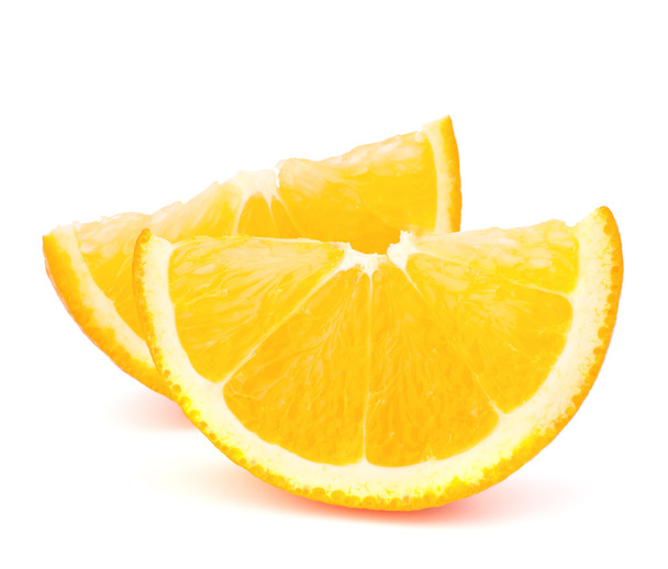 Two orange fruit segments or cantles - Фото, изображение