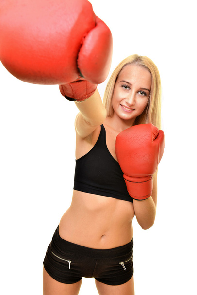 sexy vrouw bokser - Foto, afbeelding