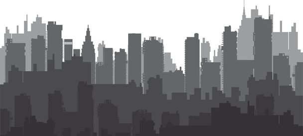 Silhouette of a city - Vector, Image
