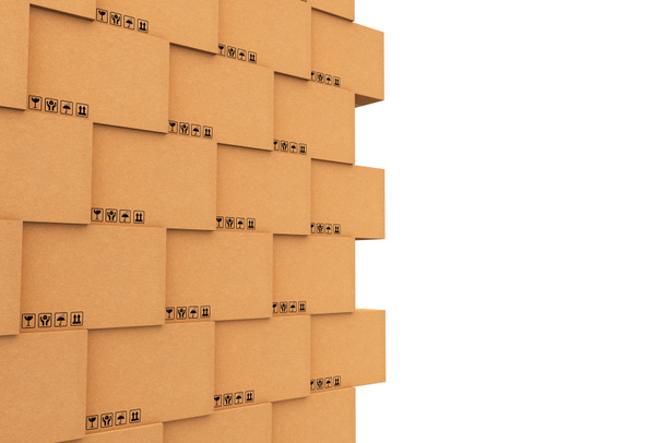 Stack of Cardboard boxes. - Photo, Image