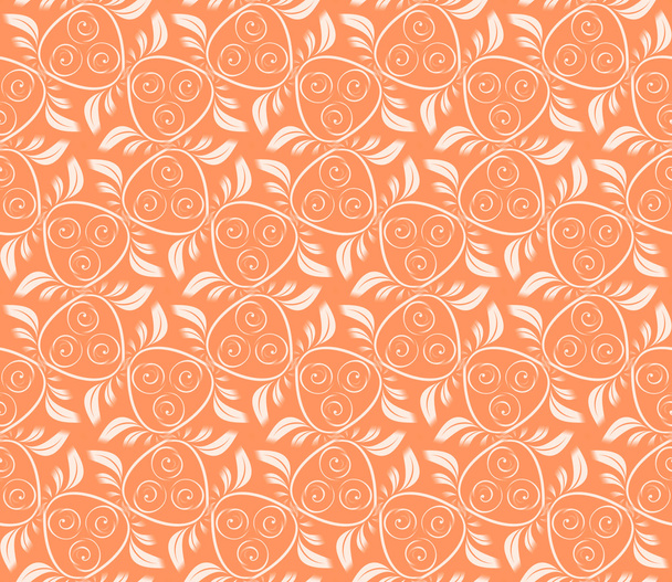 Naadloze abstracte plantaardige patroon, oranje - Foto, afbeelding
