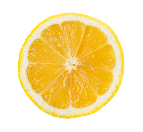 Fatia de limão isolada no fundo branco - Foto, Imagem